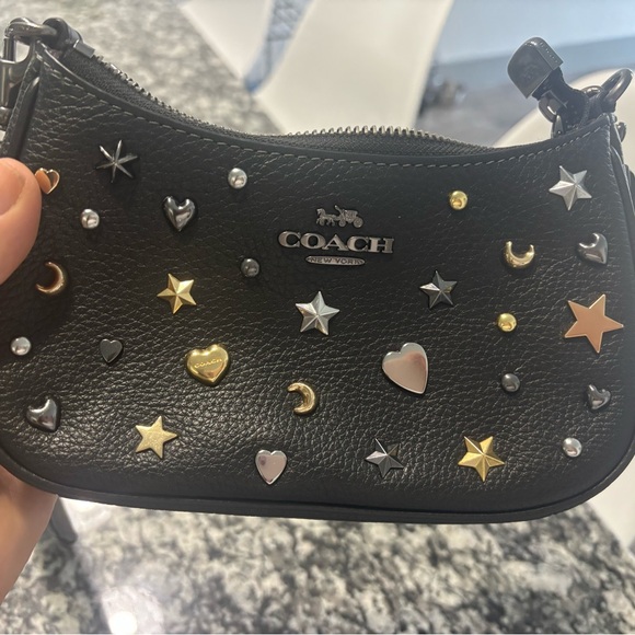 Coach Black Crossbody Bag with Gold and Silver Star Accents - Picture 5 of 6